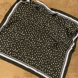 Black floral bandana scarf